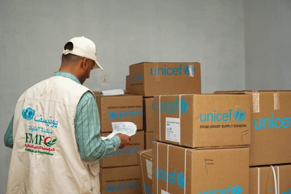 Preparing medicines for distribution to the mobile clinic